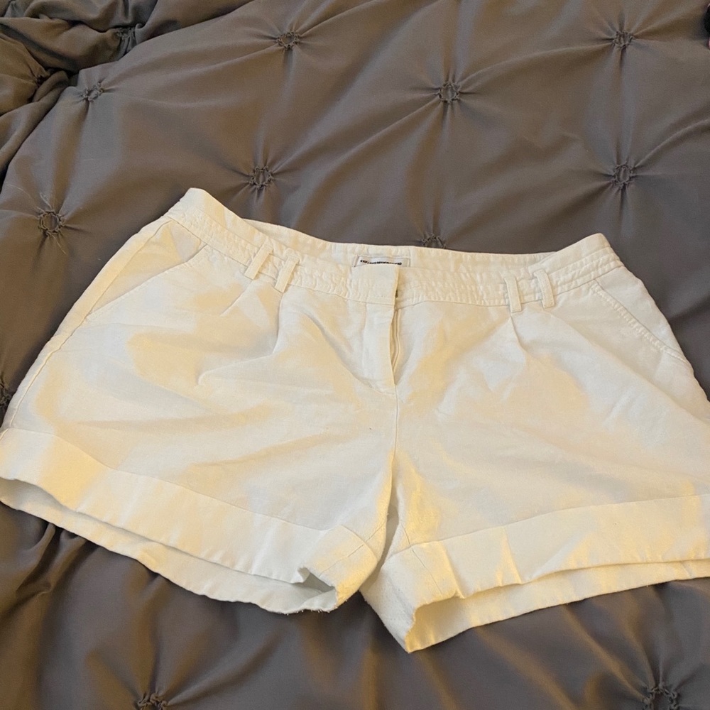 Express White Linen Shorts